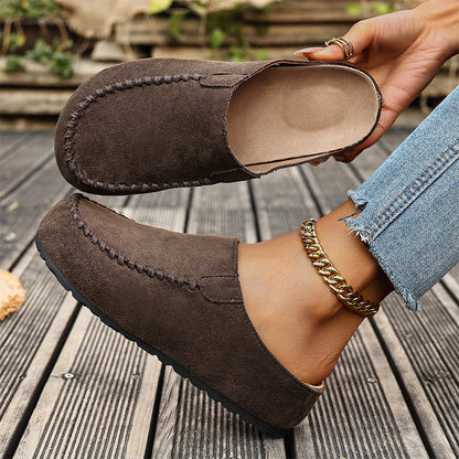 👡✨ Women's Wide Closed-Toe Mule Slippers 🛋️