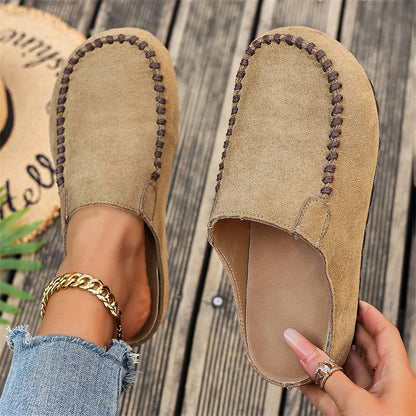 👡✨ Women's Wide Closed-Toe Mule Slippers 🛋️