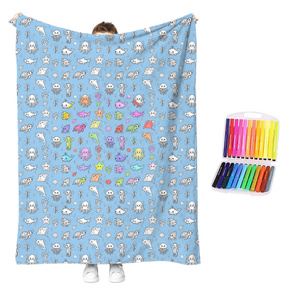 💗LAST DAY SALE 56% OFF🎁 Personalised Colouring Blanket – The Unique DIY Gift They’ll Love