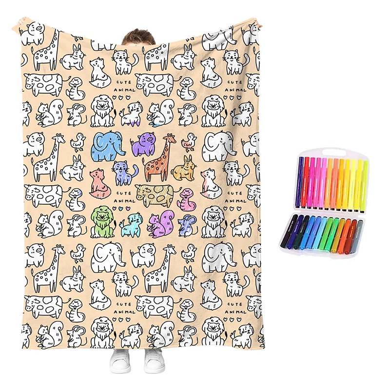 💗LAST DAY SALE 56% OFF🎁 Personalised Colouring Blanket – The Unique DIY Gift They’ll Love