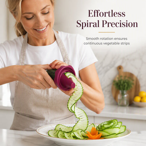 Manual Vegetable Spiralizer And Curler For Rose Flower Carving