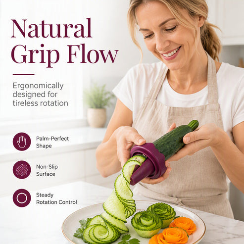 Manual Vegetable Spiralizer And Curler For Rose Flower Carving