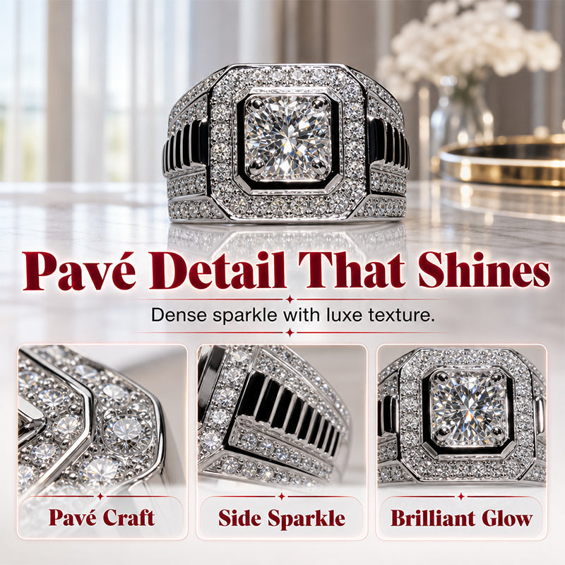 ⏳Time-Limited Special⏰Elegant Sparkly Square Halo Ring