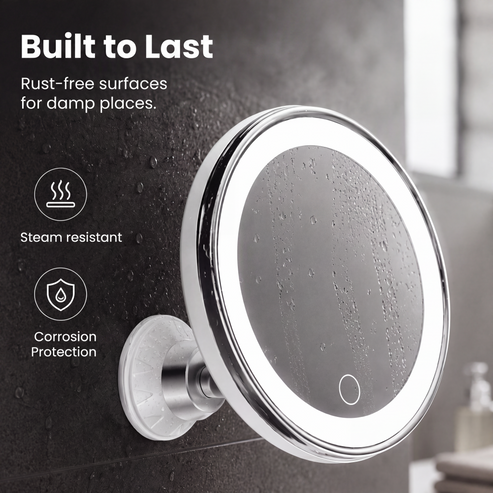 ✨10X LED Magnifying Makeup Mirror🔍 - Drill-Free Suction & DualPower