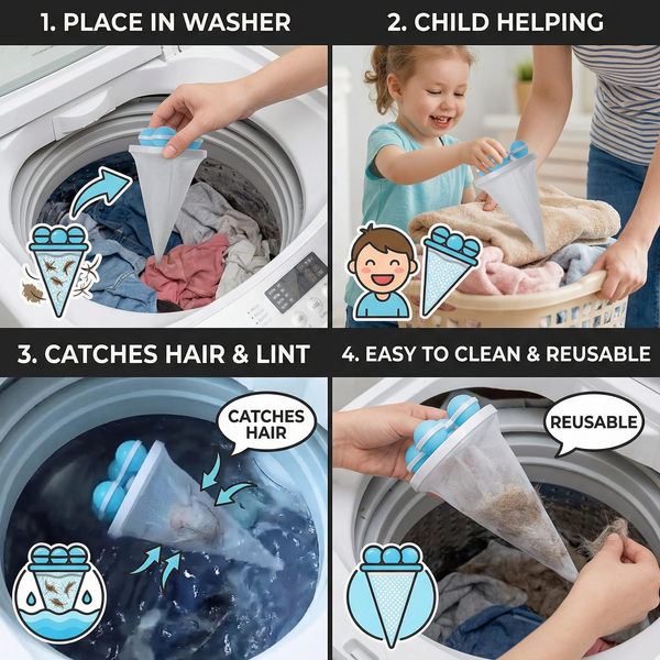 🧺Washing Machine Filter Bag 🧼